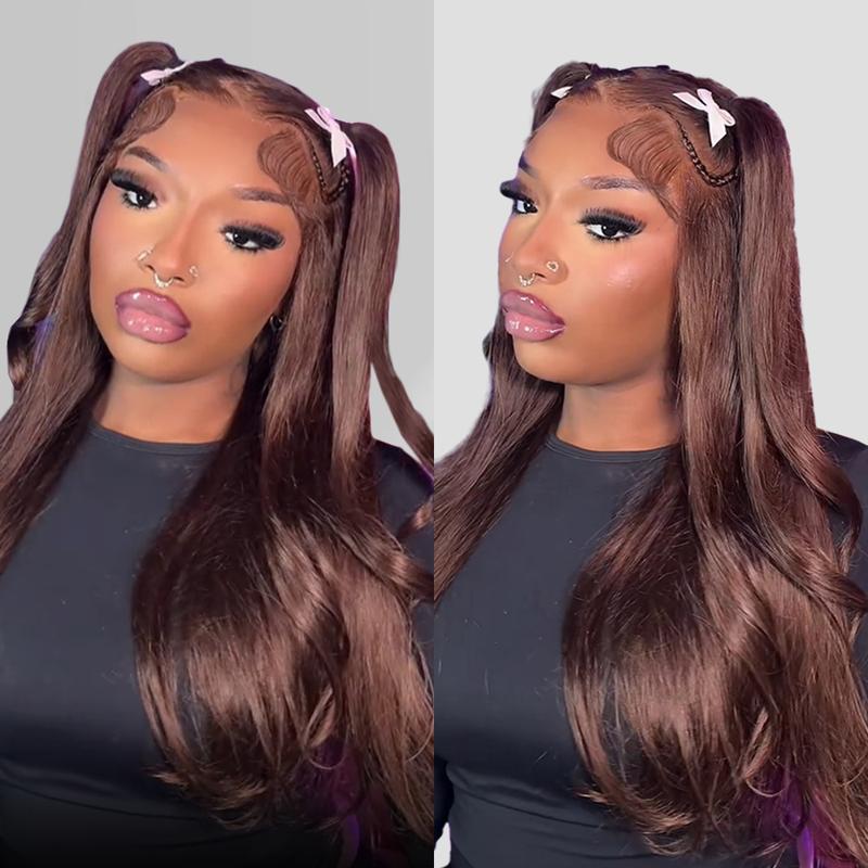 Asteria Hair Pre-Styled Straight 13x4 Glueless Ready to Go Lace Frontal Wig Human Hair Wig Pre Bleached Beginners Glueless Wig