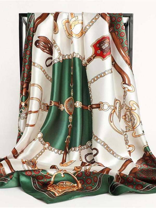 Women's Scarf Print Headscarf, New Style Casual Versatile Scarf for Women, Fashion Accessories for Daily Wear, Trendy All-match & Exquisite Scarf for Gift