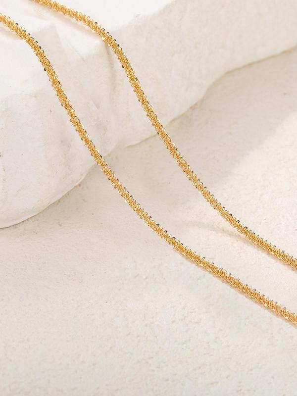 Minimalist Glitter Anklet, Fashionable Body Jewelry for Women & Girls, Fashion Jewelry for Party, Daily Clothing Decor, Trendy All-match & Exquisite Jewelry for Birthday Gift