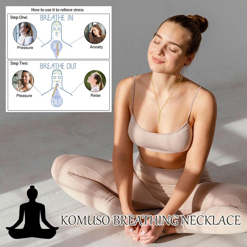 Breathing Necklace for Anxiety Relief,Relieve your mental fatigue and exercise your willpower Quit Smoking Tools Breathe Easy Necklace Stop Smoking Aids Breathlace Necklace Fum Vaporless Inhaler Breathless Anxiety Necklace for Women Men anxiety necklace