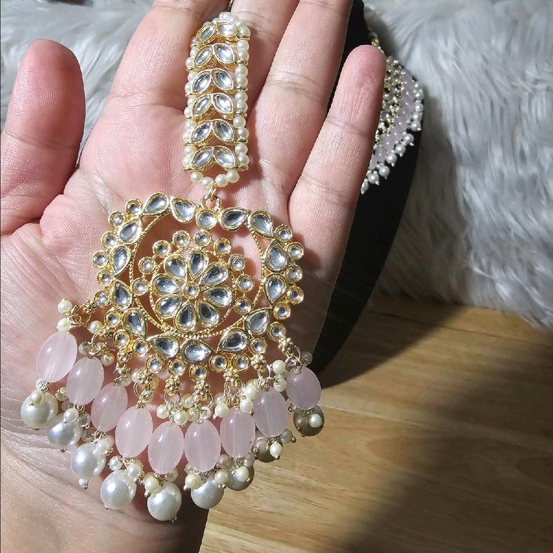 Desi Indian Pakistani necklace earrings tikka set