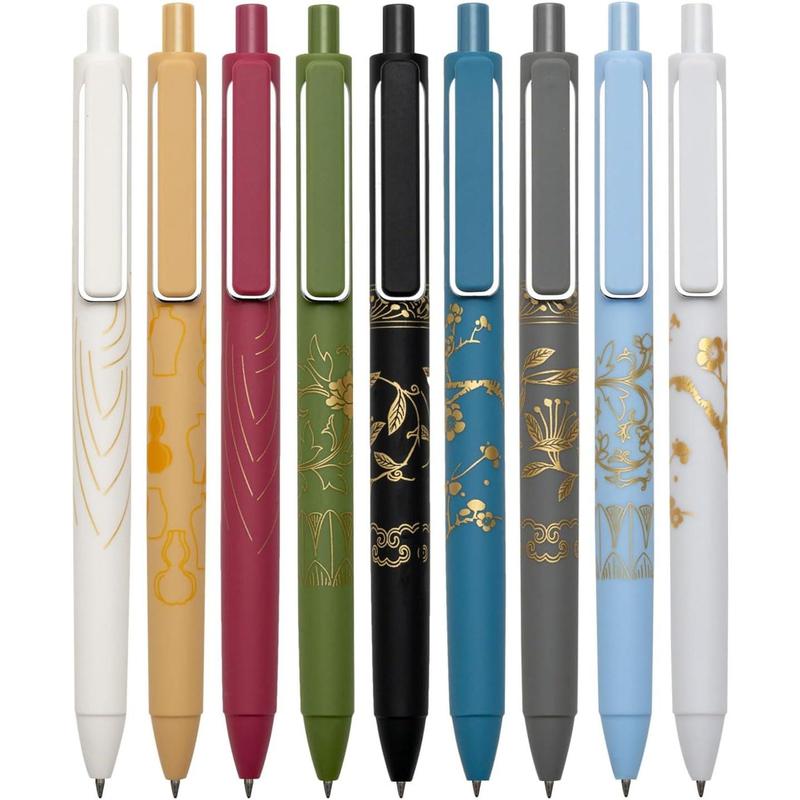 Gel Pens 0.7mm Black Ink Pens for Office Fine Point Pens Smooth Writing Work Pen (9-count)