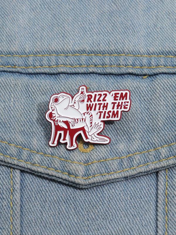 Cute Frog Design Brooch, Fashion Alloy Badge for Daily Clothing Decor, Trendy All-match & Exquisite Brooch for Birthday Gift