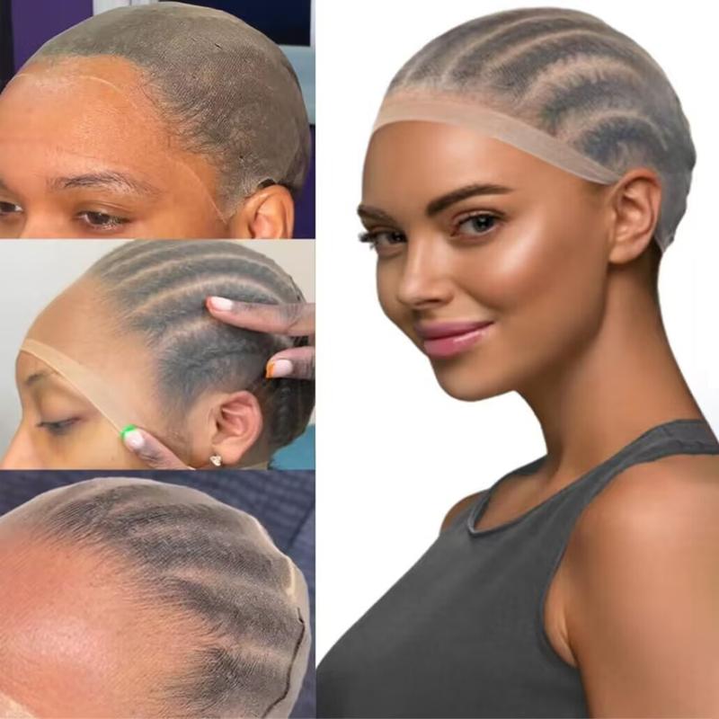 2 Pieces (1 Pack) HD Wig Caps Super Soft and Breathable Bald HD Wig Cap