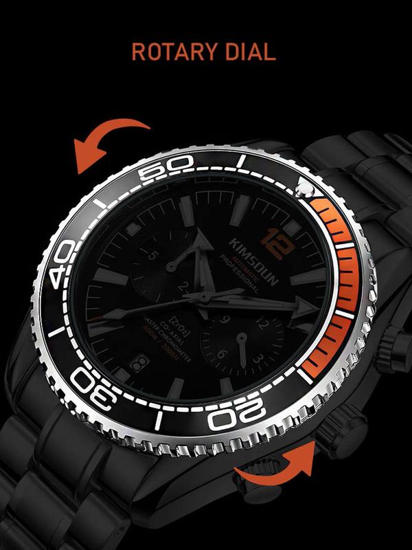 Men's Business Fashion Luminous Mechanical Watch, Fashion Round Dial Watch for Party, Daily Decor, Trendy All-match & Exquisite Watch for Birthday Gift with Box