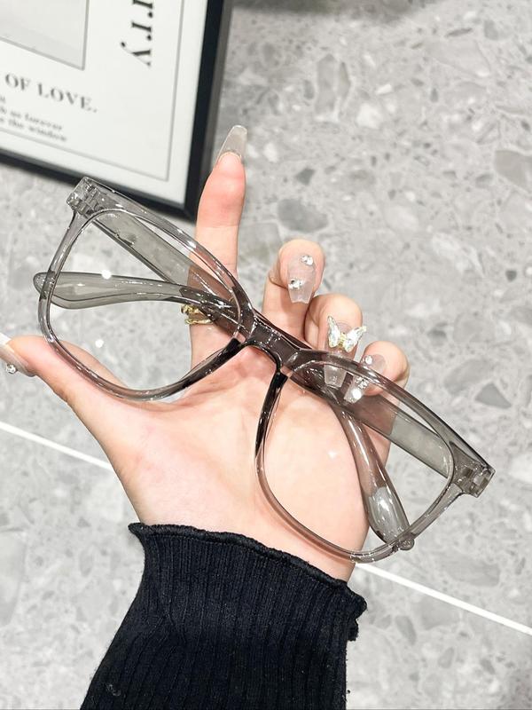 Clear Square Frame Eyeglasses, Simple Casual Eyeglasses for Women & Men, Fashion Eyeglasses for Work, Daily Clothing Decor, Perfect for Student Daily Use