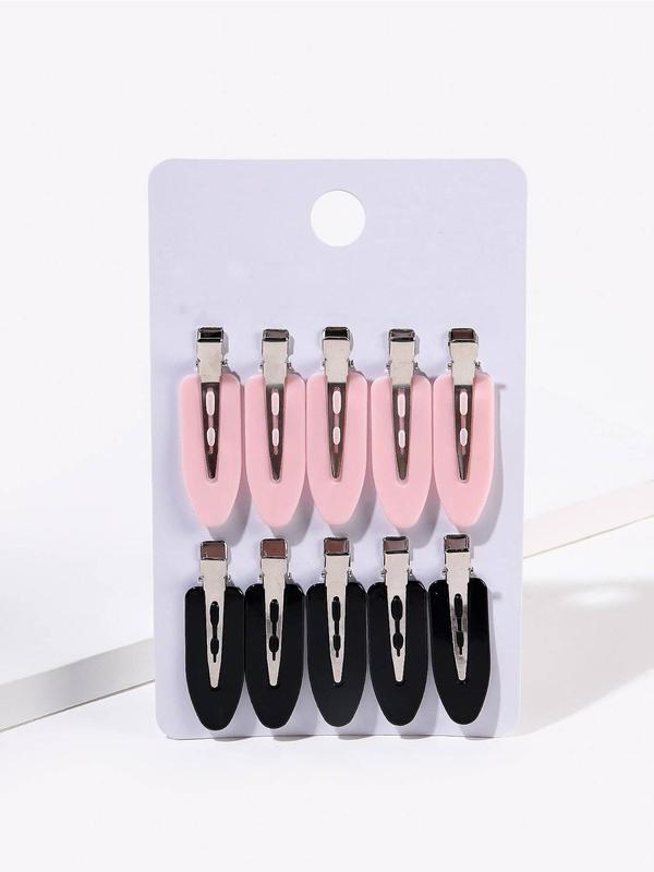 Simple Style Plain Color Hair Clips Set, Side Bang Clips, Casual Versatile Hair Accessories for Women & Girls, Minimalist Headwear Suitable for Daily Use
