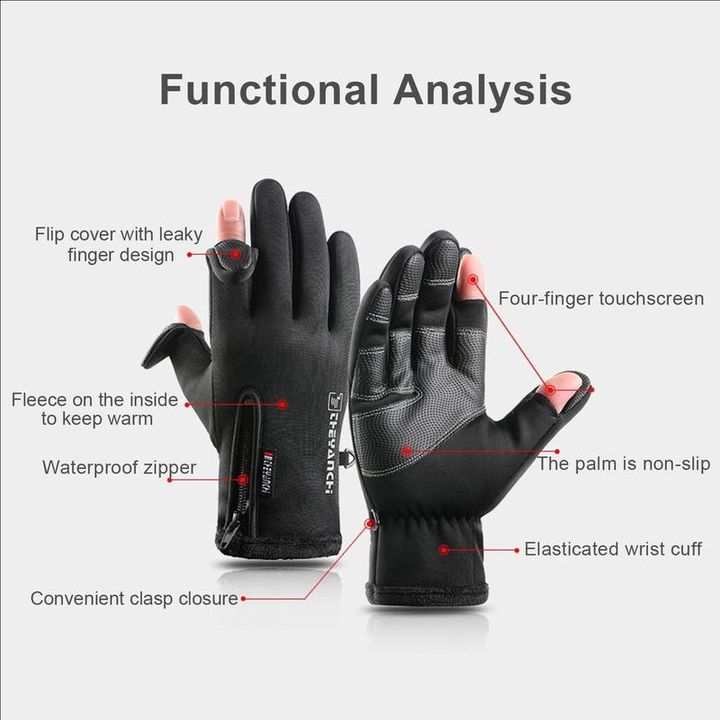 Winter Sports Touch Screen Thickened Gloves, Fishing Cycling Warm Ski Gloves, Unisex Autumn and Winter Warm Gifts