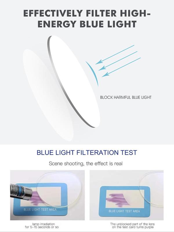 Unisex Simple Style Square Frame Eyeglasses, Trendy Casual Anti-blue Ray Clear Lens Eyeglasses for Everyday Use, Fashion Accessories for Outdoor Activities
