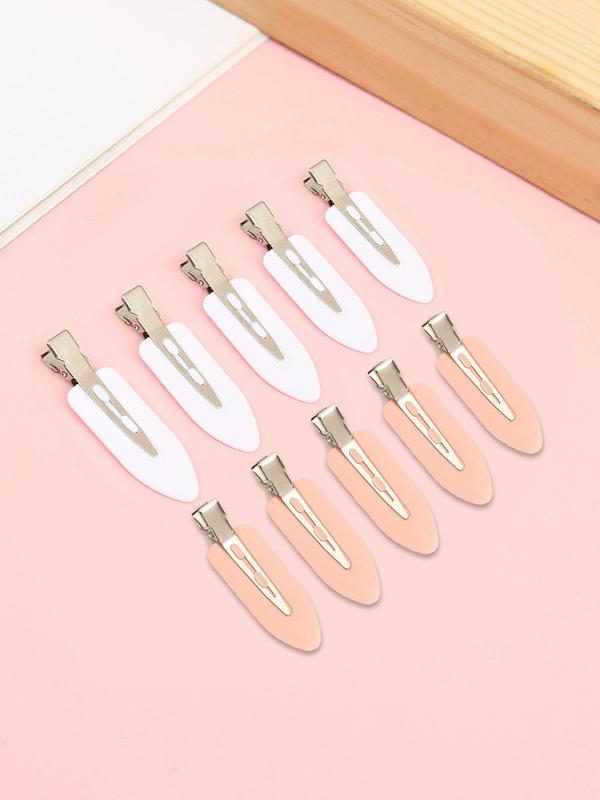 Simple Style Plain Color Hair Clips Set, Side Bang Clips, Casual Versatile Hair Accessories for Women & Girls, Minimalist Headwear Suitable for Daily Use