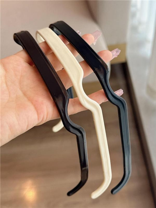Solid Color Headbands, Casual Versatile Hair Accessories for Women, Minimalist Headwear Suitable for Thick Hair