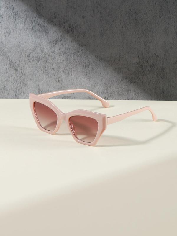 Women's Tinted Lenses Plain Color Sunglasses, Trendy Casual Sunglasses for Everyday Use, Fashion Accessories for Outdoor Activities