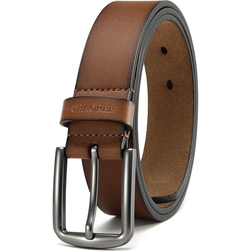 CHAOREN Belt Men Leather - Mens Belts Casual for Jeans 1 3 8