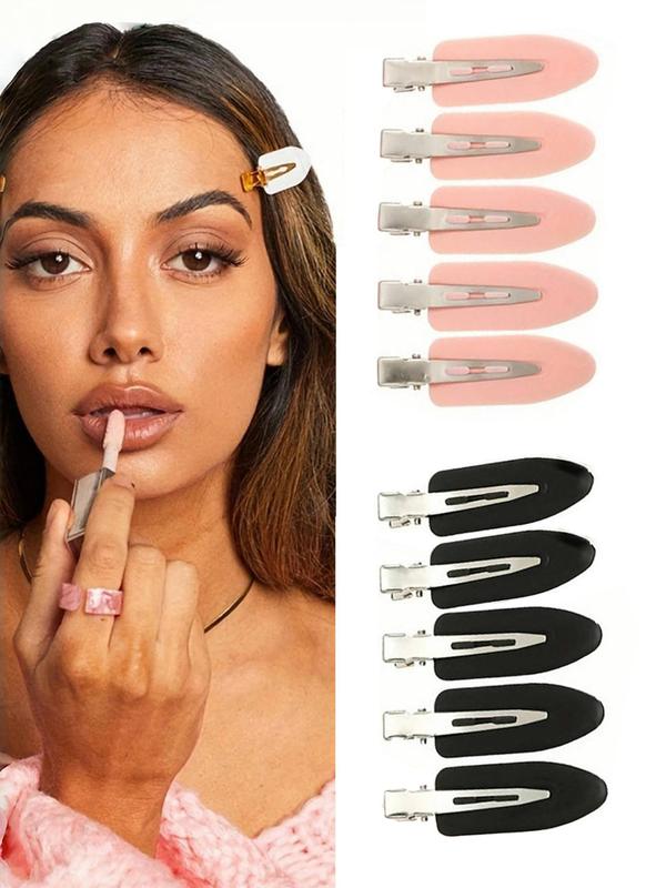Simple Style Plain Color Hair Clips Set, Side Bang Clips, Casual Versatile Hair Accessories for Women & Girls, Minimalist Headwear Suitable for Daily Use