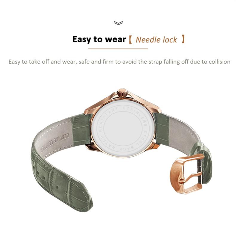Men's SilverMelody Waterproof Calendar Leather Business Watch