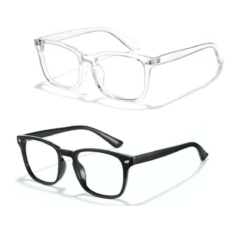 2024 Fashion Computer Gaming Glasses,Square Fashion ,Party,TV Glasses,Lightweight Frame Eyewear,Men Women，Clear Gaming Glasses,Daily Use