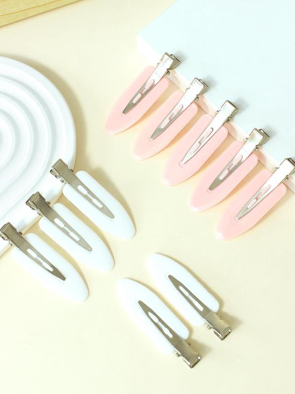 Simple Style Plain Color Hair Clips Set, Side Bang Clips, Casual Versatile Hair Accessories for Women & Girls, Minimalist Headwear Suitable for Daily Use