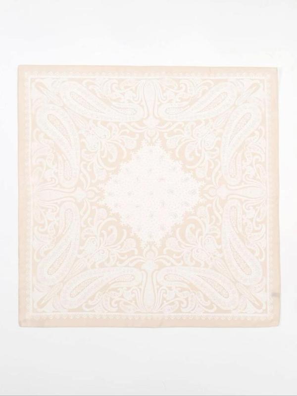 Women's Elegant Paisley Print Square Scarf, Summer Fashionable Minimalist Retro Bandana, Versatile All-match Scarf for Women & Girls for Daily Life