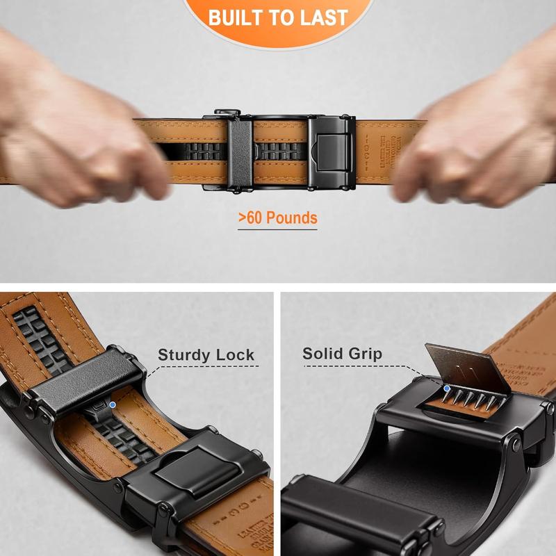 Men's Belt,Slide Ratchet Belt For Gift Men Dress Pant Shirt Oxfords,Trim To Fit