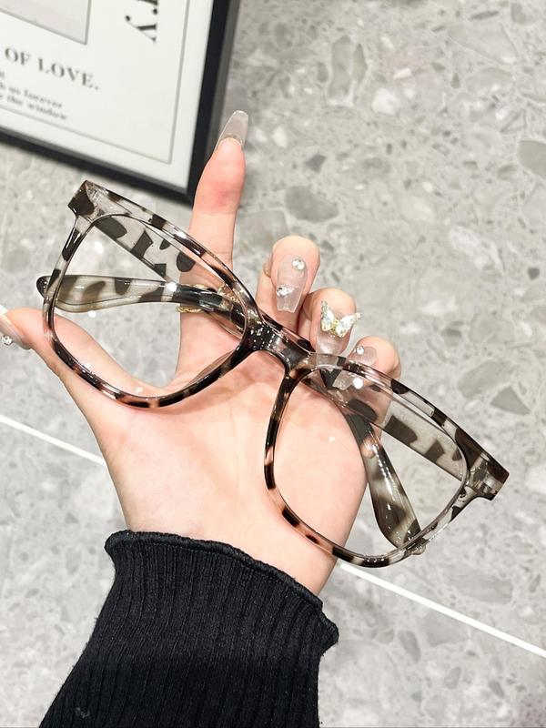 Clear Square Frame Eyeglasses, Simple Casual Eyeglasses for Women & Men, Fashion Eyeglasses for Work, Daily Clothing Decor, Perfect for Student Daily Use
