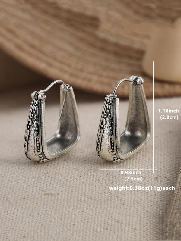 Vintage Hoop Earrings, Boho Style Jewelry for Women, Trendy All-match & Exquisite Jewelry for Birthday Gift