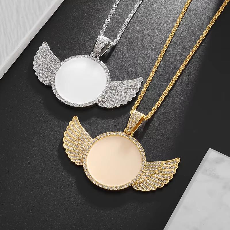 Wings Photo Frame Necklace for  - Fashion Accessory