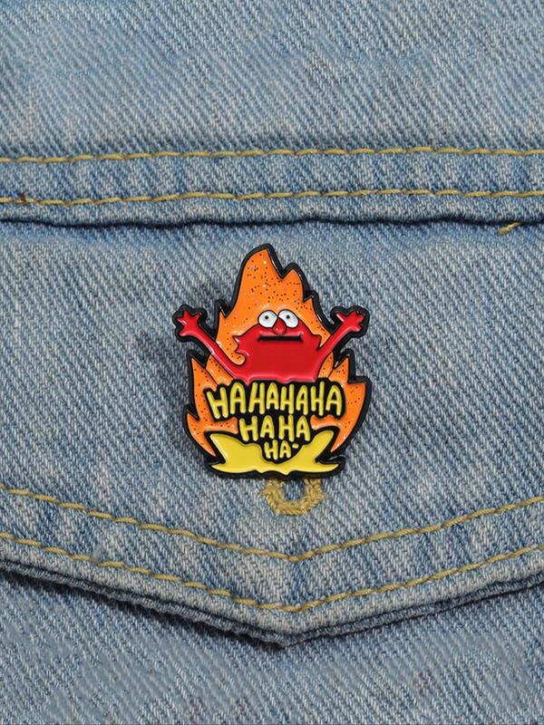 Cartoon Angry Doll Design Brooch, Cute Geometric Design Brooch, Fashion Accessories for Men & Women, Trendy All-match & Exquisite Brooch for Birthday Gift