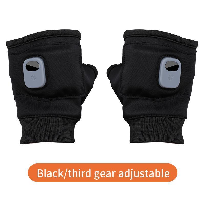 PENGTENG USB Rechargeable Heated Gloves, 1 Pair 3-level Temperature Control Heated Gloves, Suitable for Cycling, Skiing and Motorcycles, Hand Warmer for Women & Men