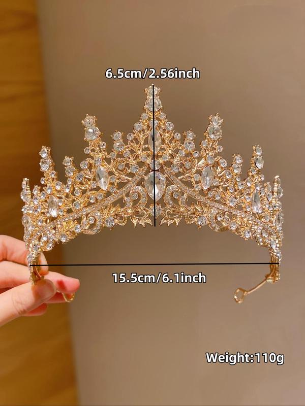 Rhinestone Crown Tiara for Women, Elegant Bridal Headwear for Wedding Bridal Party Formal Occasions, Fashion Hair Accessories for Party, Daily Clothing Decor