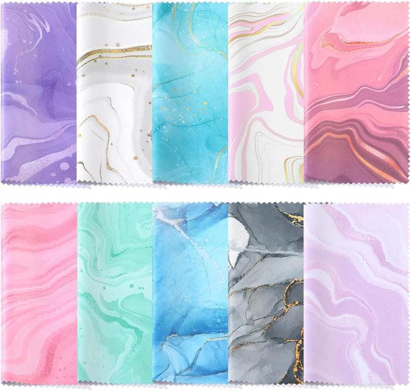 20 count Microfiber Cleaning Cloth Cute Marble Design Microfiber Cloth Soft Gifts Multicolor Glasses Cleaner Cloth for Eyeglasses Camera Lens Cell Phone Screens Glasses, 6 x 6 Inches