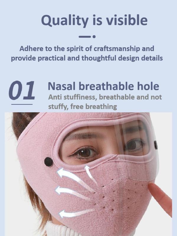 Winter Warm Face Mask, 3 in 1 Thickened Eye and Ear Protection Face Covering Mask, Windproof Face Mask for Men & Women, Fashion Accessories for Outdoor Cycling