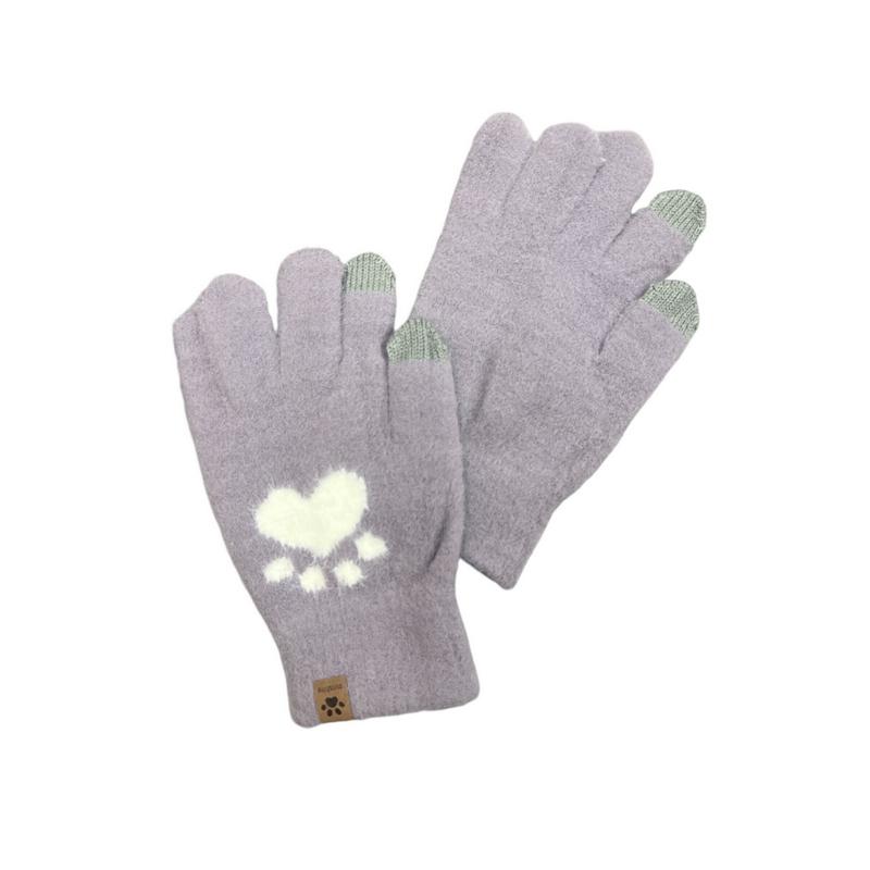 Paw Print Winter Gloves
