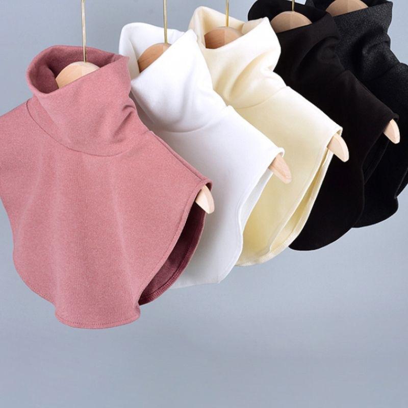 Women's Fleece Turtleneck Detachable Collar, Polyester Fiber Turtle Neck Thermal Underwear Collar, Fashion Neck Accessories, Hand Wash Or Dry Cleaning, Polyester Fabric, Turtleneck Style