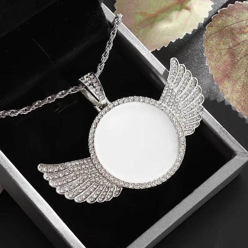 Wings Photo Frame Necklace for  - Fashion Accessory