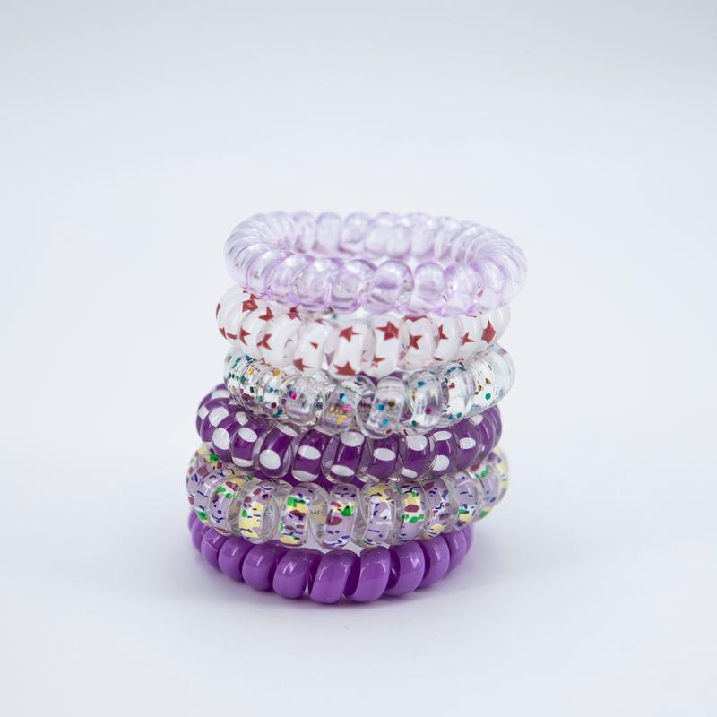 Women's 6-pcs Cute Candy Color Coil Wire Hair Ties - Hair Accessories