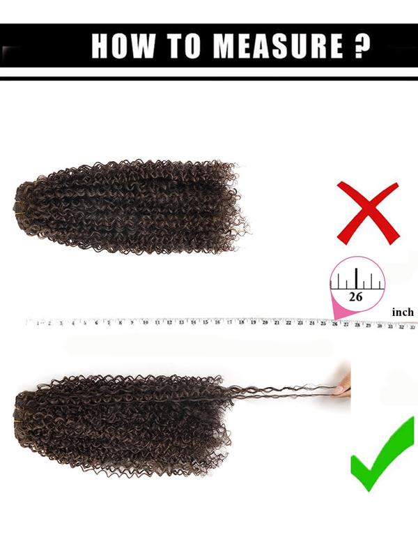 26 Inch Black Long Curly Clip-in Hair Extensions, Gorgeous Fluffy Wigs for Women, Synthetic Extensions for Party, Daily Use