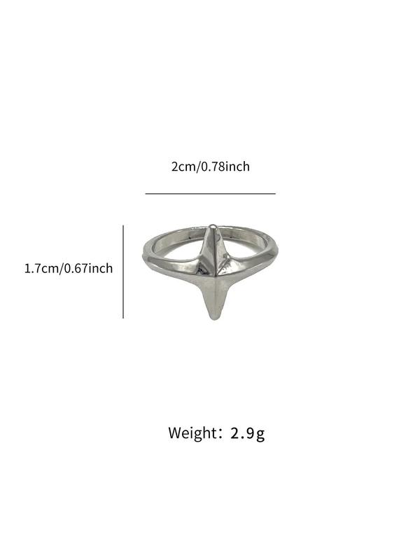 Star Design Ring for Women & Girls, Fashion Jewelry for Party, Daily Decor, Trendy All-match & Exquisite Jewelry for Birthday Gift