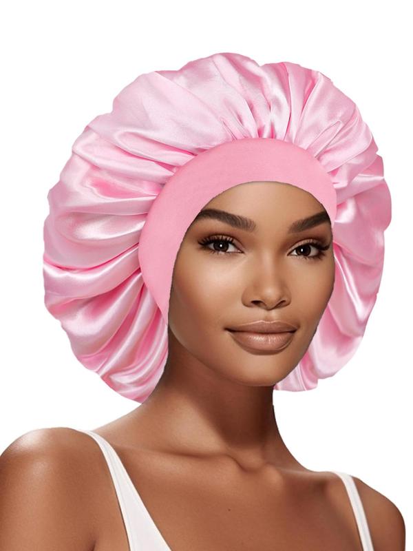Solid Color Wide Elasticity Bonnet, Soft Breathable Sleeping Bonnet, Elastic Hair Bonnet, Hair Bonnet for Women & Girls, Fashion Accessories for Daily Use