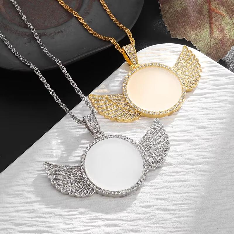 Wings Photo Frame Necklace for  - Fashion Accessory