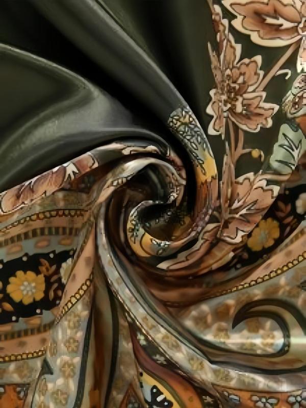 Random Pattern Scarf, Fashionable Printed Bandana for Women & Girls for Daily Use, Trendy All-match & Exquisite Scarf for Birthday Gift