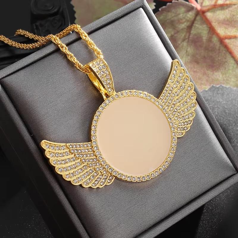 Wings Photo Frame Necklace for  - Fashion Accessory