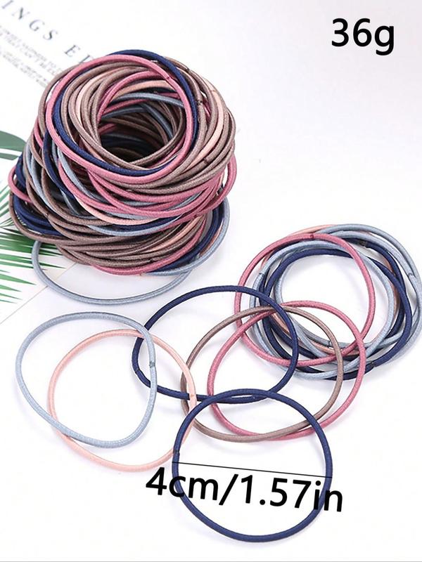 Solid Color High Stretch Hair Ties, 100pcs Elastic Rubber Bands for Women & Men, Thin Hair Rubber Bands, Ponytail Scrunchies, Hair Accessories for Women