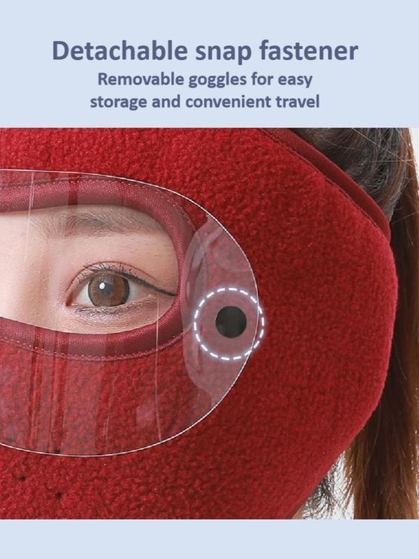 Winter Warm Face Mask, 3 in 1 Thickened Eye and Ear Protection Face Covering Mask, Windproof Face Mask for Men & Women, Fashion Accessories for Outdoor Cycling