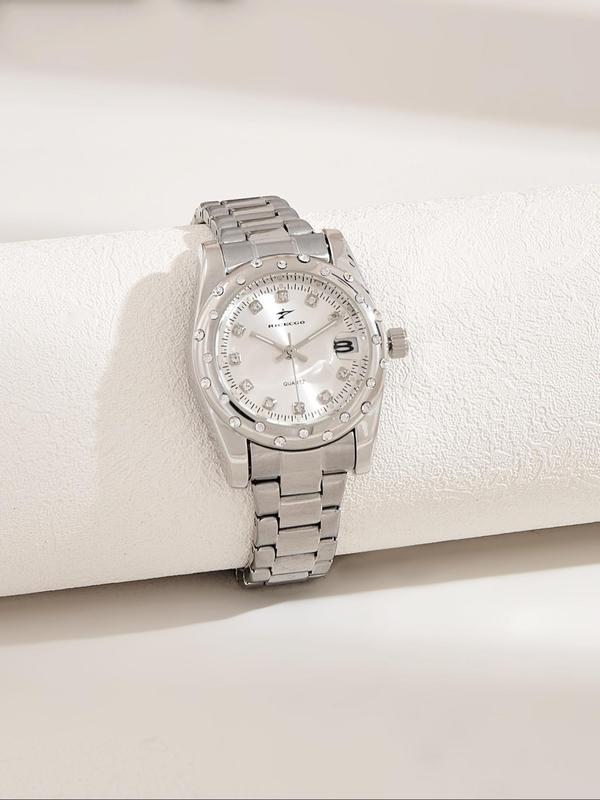 Elegant Rhinestone Decor Quartz Watches for Women, Fall Freshness Watch for Party, Daily Clothing Decor, Trendy All-match & Exquisite Watch for Fall Outfits, Birthday Gifts for Girlfriend with Box