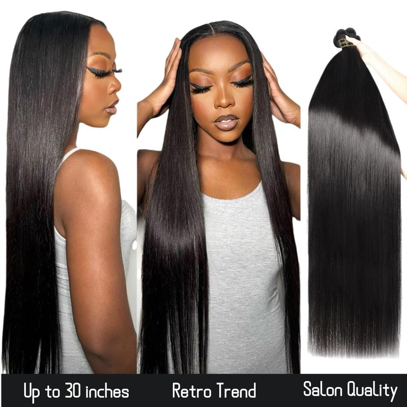 [Ashine] 30 inches Luxury Salon Brazilian Virgin Bundles 100% Human Hair Straight Body Wave Deep Wave Deep Curly Wigs Glossy Hairbundles