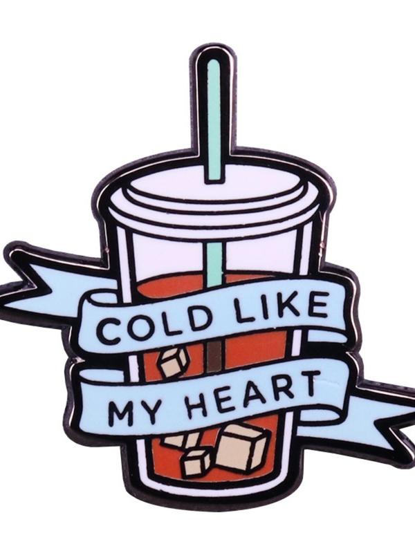 Coffee & Letter Pattern Brooch, Cute Coffee Cup Design Brooch, Fashion Accessories for Women & Men, Trendy All-match  Enamel Pin Suitable for Backpacks, Jeans, Scarves, Hats Decoration