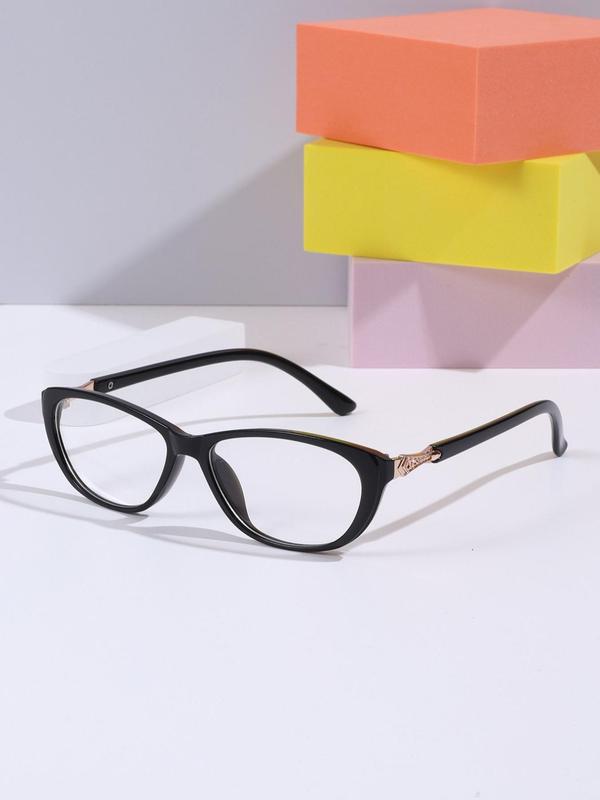 1 Pair Simple Eyeglasses for Everyday Use, Anti-blue Light Cat Eye Frame Fashion Eyeglasses, Trendy Accessories for Party and Daily Life