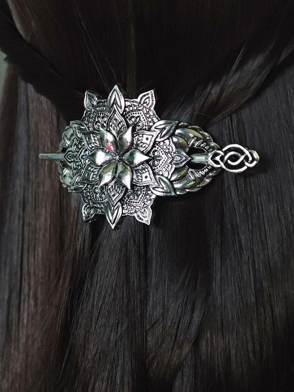Vintage Viking Style Lotus Flower Design Hair Pin, Retro Style Hair Accessories for Women & Girls, Trendy All-match & Exquisite Hair Pin for Birthday Gift