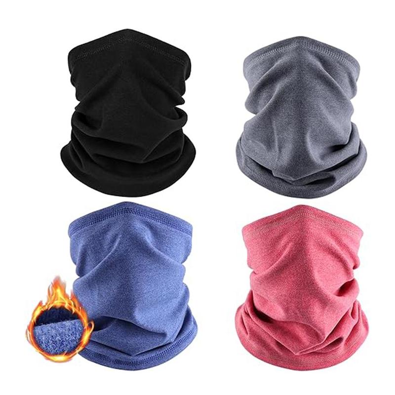 Winter Warm Face Mask, 4 Counts set Soft Comfortable Face Cover for Women Men, Face Gear & Equipment for Skiing, Cycling, Hiking, Outdoor Workers  Mask Windproof