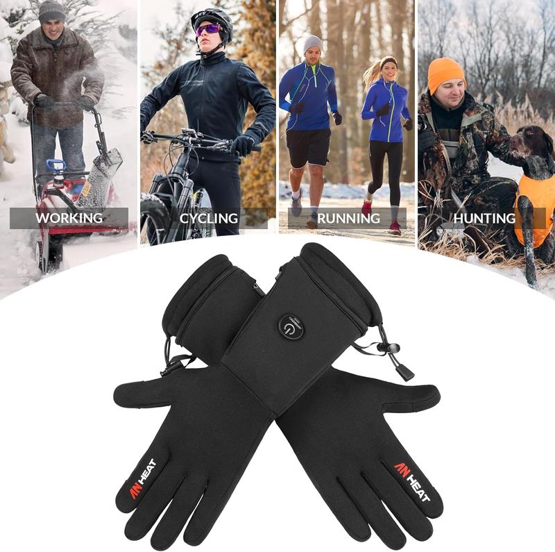 ANTARCTICA GEAR Heated Gloves Winter Liners Heating Gloves for Men and Women, 3200mAh Rechargeable Battery Included, Hand Warm Gloves for Cold Weather